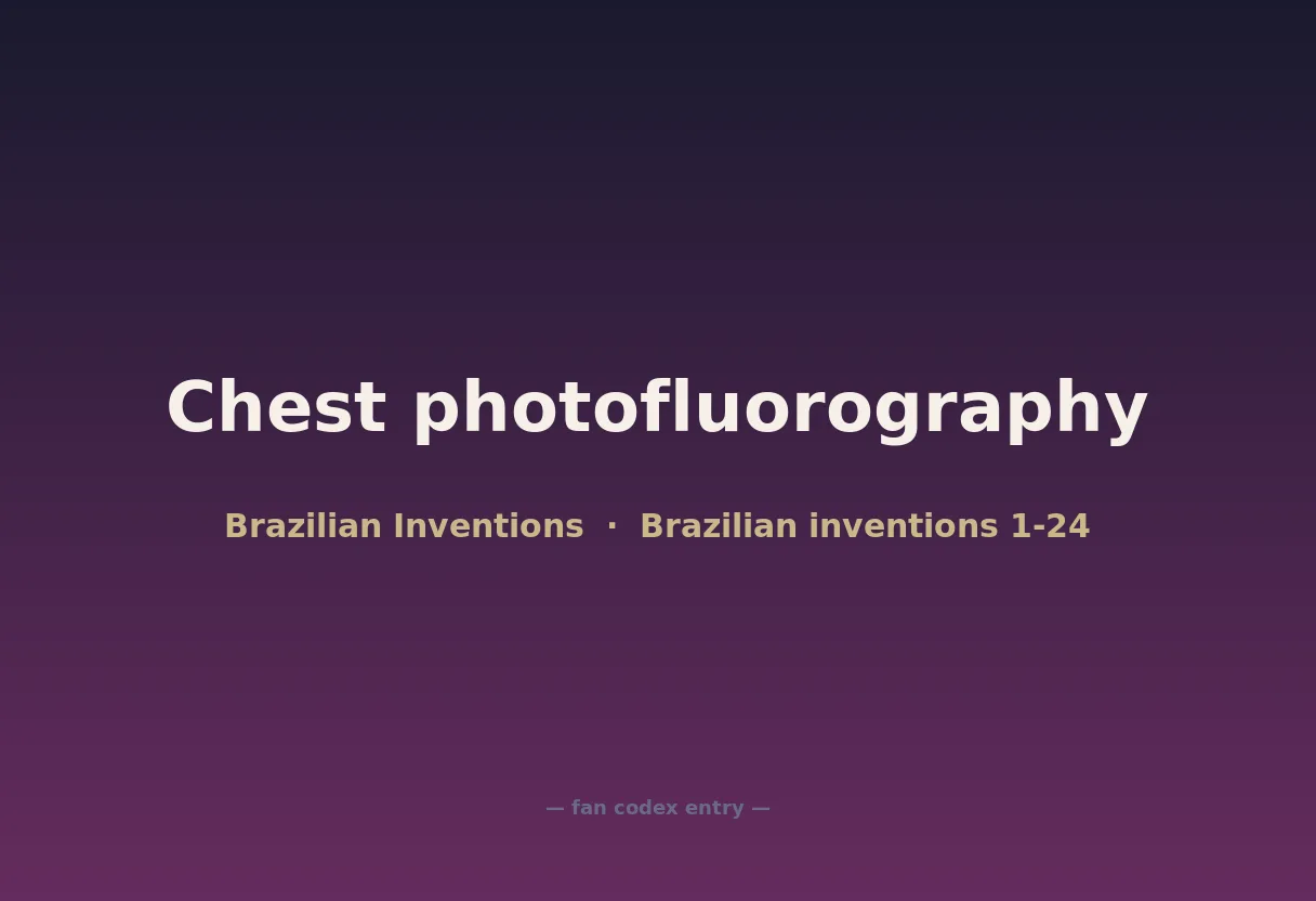 Chest photofluorography